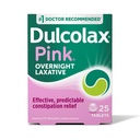 Dulcolax Pink Stimulant Laxative Tablets, Overnight Laxative, Predictable & Effektív Székrekedés Relief, Relieves Straining & Bloating, Bisacodyl 5 mg, 25 Count