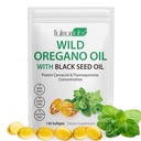 Oregánó olaj fekete magolaj, szerves oregánó olaj Softgels, oregánó olaj kapszula Organic, nem-GMO, glutén mentes, 120