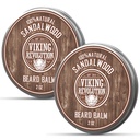 Viking forradalom Szandalwood Szakáll Balm - Szakáll Vaj Argan Oil, Szakáll Softener Férfiak Jojoba Oil - Szakáll Moisturizer Férfi Beeswax - Beard Wax Férfi (2oz, 2 Pack)