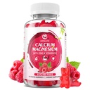 Calcium Magnesium Zink-Gummien mit Vitamin D3, Zucker freie Kalzium-Gummi-Gummi für Frauen, Himbeer Geschmack - 60 Zähler