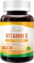 Lovita E-vitamin 400 NE Softgels, természetes E-vitamin 268 mg (D-alfa-tokoferol formájában), Vegan E-vitamin egészséges bőrre, haj, köröm és immunrendszer támogatása, 120 vegetáriánus Softgels