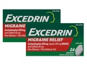 Excedrin Migrén fájdalom Reliever Caplets, 24 gróf (csomag 2)