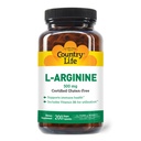 Country Life L- Arginine Caps B- 6, 500mg, 200 Vegan kapszula, Certified Gluten Free, Certified Vegan