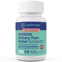 WELMATE - Húgyúti fájdalom enyhítése (72 tabletta) - Phenazopiridine hydrochloride 9,5 mg - Vizeletfájdalom, Sürgősség, & Discomfort - Maximális erősség - Over- The- Counter Medication