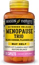Mason Natural Menopause Trio: Black Cohosh, Flaxseed, & Soy (kiterjesztett kiadás) - May Alleviate Hot Flash & Night Sweats *, Supports Healthy Hormon Balance *, 30 Caplet