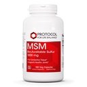 Protocol MSM Bioavailable Sulfur - 1000 mg - Supports Joint Health & Health Hair, Skin & Nails * - Vegan & Non- GMO - 180 Veg Capsules