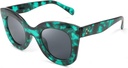 FEISEDY Retro túlméretezett tér Horn Sunglass Semi Cat Macska Pillangó Üveg Nagy Vastag B2572