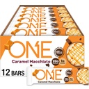 One Coffeined Protein Bárok, Karamell Macchiato, Gluten Free with 20g Protein és 65mg koffein Energy, Pantry Staples, 2.12 oz (12 gróf), Packaging May Vary