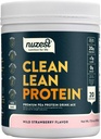 Nuzest - Borsó fehérje por - tiszta leán fehérje, Premium Vegan növényi alapú fehérje por, Tejmentes, glutén mentes, GMO mentes, fehérje shake (1.1 font (1-es csomag), Wild Strawberry)