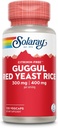 SOLARAY Guggul Gum kivonat & Red Yeast Rice - Egészséges szív- és érrendszeri funkciók támogatása - Labor ellenőrizve - 60 szerva, 120 VegCaps