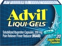 Advil Pain Reliever / Láz redukáló Liqui- Gels 200mg - 20 ct, 3 darabos csomag