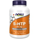 NOW Foods kiegészítők, 5- HTP (5- hidroxitriptofán) 50 mg, Neurotranszmitter Support *, 180 Veg kapszula