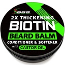 Biotin Beard Balm for men - 2X Thickening for Beard and Mustache - Organic Mustache Wax with Castor Oil & Meadowfoam - Hydrating Facial Hair Growth Balm & Leave- In Conditioner