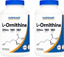 Nutricost L- Ornitine 500mg; 180 kapszula (2 üveg)