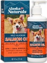 Alaska Naturals Wild Alaskan Salmon Fish Oil Skin and Coat EPA DHA Omega 3 Fatty acids Liquid Food Topper 8 oz. Pump