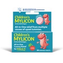 MYLICON Gyermek Tummy Relief gyerekeknek, 24 Cherry ízesített rágótabletta