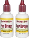 Nutribiotic Ear Drops with Grapefruit Seed Extract and Tea Tree Oil (Pack of 2), 1 Oz Each