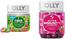 OLLY Fiber Gummy Rings 50ct & Active Immunity + Elderberry Gumies 45ct Berry Flavors Digestive & Immune Support