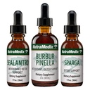 NutraMedix Detox Support Bundle - Sealantro (Chlorella, Cilantro Leaf & Pacific Cold- Water Red Seaweed), Sparga (Astragalus) & Burbur Pinella Extracts for Cleaning & Detox Set - 3- Piece Set