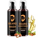 Szakállas mosó és kondicionáló férfiaknak - Soften & Hydrate Argan & Jojoba Oil - Controls Dandruff & Itching for a Fresh, Smooth & Tangle- Free Beard - 2- Pack (4oz Each)