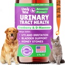 Természetes kutya és macska húgyúti kezelés Cranberry & D-Mannose, húgyhólyag, vese, inkontinencia támogatás, egészséges vizelet tract kutyáknak, legjobb macska vizelet tract fertőzés kezelés, Easy- to- use cseppek, 2 oz