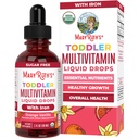 MaryRuth Organics CoComelon Kleinkind Kinder Multivitamin mit Eisen | Immununterstützung | Kleinkind Vitamine | USDA Organic | Sugar Free | Multivitamin Flüssigkeitstropfen für Kinder Alter 1-3 | Vegan | 1 Fl Oz