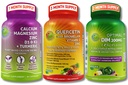 Vegan Bone, Immune, & Hormonal Support Trio - Plant- Based Kalcium, Magnézium, Cink + D3, K2 & Turmeric + Quercetin Bromelainnel, C-vitaminnal, Cink + DIM 200mg & BioPerine ® Delayed- Release Capsules