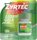 Zyrtec 24 órás beltéri és szabadtéri allergia folyadék gél, antihisztamin kapszula Cetirizin hidroklorid all- napi allergia kezelésre, 40 ct (2-es csomag)
