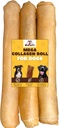 Woofley extra vékony Collagen Roll (10- 12 Inch - 3 PCS) - Sajtok kutyáknak - Bully Stick Rawhide Alternatív Kutya Chews No Hide Bones közepes és nagytestű kutyáknak