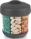 Mossime Extra nagy Pill Organizer TPU Soft Lid, Easy Open Pill Dispenser Medicine Organizer, One months Travel Vitamin Supplement Pill Box, 7 Commodial Medication Pill case Container