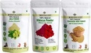 Combo organic Drated Amla, Hibiscus and Mati (Fenugreek) Powder (Each 100 Gram / 3.5 Ounce) Hyllandhus Emblica Hibiscus Rosa- Sinensis Trigonella Foenum- Graecum