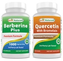 Legjobb természetes Berberine Plus 1000mg & Quercetin Bromelainnel