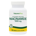 NaturesPlus Niacinamid, Tartós szabadalom - 1000 mg, 90 tabletta - Nagy hatáserősségű B3-vitamin kiegészítés - vegetáriánus, glutén mentes - 90 adag