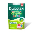 Dulcolax Kids Saline Laxative Soft Chews, Stimulant- Free Laxatives, Gentle Constipatio Relief for Kids, Softens Stool, Görögdinnye Flavor, Magnézium Hydroxide 1200 mg, 15 Count