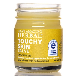 Ora 's Amazing Herbal, Touschy Skin Salve, Ekcema Cream Treatment, Anti- Itch Cream gyerekeknek és felnőtteknek, Calendula Ointment for Natural Sensitive, Fragrance Free, Dry Skin Balm 1 oz Utazási méret
