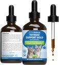 Pet Wellbeing Pajzsmirigy támogatás arany macskák - támogatja egészséges pajzsmirigy Gland funkció macskák, normál anyagcsere, Bugleweed, Lemon Balm - Veterinarian- Formulált Herbal kiegészítés 4 fl oz (118 ml)