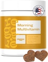 Reggie Morning Multivitamine für Hunde | Daily Dog Vitamin Chews mit Vitaminen & Minerals für Immunität, Herz, Haut, Mantel, Gelenke & Verdauung | Vet-Approved, Natural Dog Supplement | 60 Soft Chews