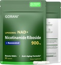 Gorani NAD + 900MG kiegészítés, Nikotinamid Ribozid, Liposzómás Resveratrol, Quercetin (1)