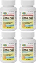 GeriCare Senna Plus természetes növényi laxative Stool Softener, Docusate Nátrium- 50 mg, Sennosides 8,6 mg 100 Count (4-es csomag)