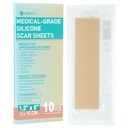 Silicone Scar Sheets, 10db, Silicone Tape for Scar Treatment, Reusable Scar Strips for Surgical, C- Section, Keloid Bump, Stretch Marks, Burn, Acne Scar Removal, Each 1.5 "x 6"