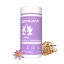 UpNourish Organic Ashwagandha Saffron Ergänzungen mit Probiotika - Stress Relief, Mood Enhancer, Calm Happy Pills unterstützen Fatigue Focus Clarity mit L-Theanine, Rhodiola, 30 Vegan Kapseln