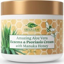Manuka Méz Eczema Krém Moisturizing Lotiation Treatment for Psoriasis Relief - Itchy, száraz bőr kiütés kenőcs - Soothing Moisturizer for Baby, Kids, Felnőttek - High Strength Body & Face Cream 2oz