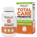 Probulin Total Care probiotikus kiegészítés, Napi adag, Emésztés, és Immunrendszeri egészség probiotikumok kapszula férfiak és nők számára, 20 milliárd CFU, Vegan, 60 Count Bottle