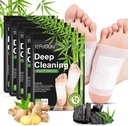 Tudiqe 50PCS Fußkissen, reine natürliche Bambus-Essig-Pulver Fußpolster für Fußpflege, Ingwer Fuß Pads für besseren Schlaf, Deep Cleansing Fuß Patches