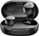 TOZO Vezeték nélküli fülhallgatók Építés Mic Clear hívások Ergonomikus Light Weight Bluetooth 5.3 fülhallgató Vízálló Prémium Sztereó Hangfül Buds 30H lejátszás 32 EQS keresztül APP