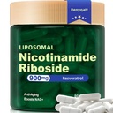 Renyqatt NAD + kiegészítés - Liposzómás Nikotinamid Ribozid - Anti-Öregedés, Energia, Fókusz kiegészítés - 80 Capsulon 1B