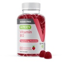Viteey B12 Gummies felnőttek számára & Teens 1000mcg, Sugar Free - Jó energia, anyagcsere, Natural Energy Support - Vegan, Zselatin mentes, Gluten mentes, GMO mentes - Sajtos eperízű
