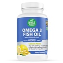 Omega 3 Hal olaj kiegészítők, Maximális Erő 2400 mg Omega3, 1440 mg Halolaj, EPA DHA zsírsavak, Szív-egészség, látás, szem, agy, Immuntámogatás nők és férfiak. Természetes citrom Flavor, 60 ct (1)