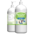 Pet Wellbeing Wild Alaskan Salmon Oil for Dogs - Wild- Cold- Processed, Daily Omega3 Fish Oil for Healthy Coat and Skin, Joint Mobility and Strength - EPA, DHA - 16 fl oz (473 ml)