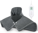 NOWWISH Fűtés Pad a Neck és a vállak fájdalom megkönnyebbülés, 2lb Weighted Electric Neck Fűtés Pad 10 Hőszint és automatikus kikapcsolt, Nagy Fűtött Wrap, Születésnapi ajándékok Nők számára, 17 "x23", Grey